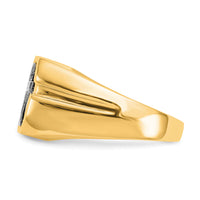 14k A Diamond men's ring-Y1572A