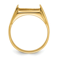 14k Men's Polished and Textured Masonic Ring Mounting-Y1586