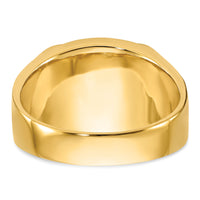 14k Men's Polished and Textured Masonic Ring Mounting-Y1590