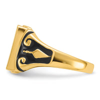 14k Men's Polished and Textured (No Enamel) Masonic Ring-Y1594