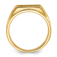 14k Men's Polished and Textured Masonic Ring Mounting-Y1595