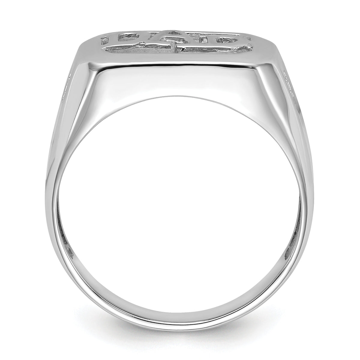 14k White Gold Men's ring mounting-Y1602