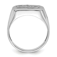 14k White Gold Men's ring mounting-Y1602