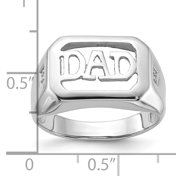 14k White Gold Men's ring mounting-Y1602