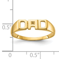 14k Squared Top Hollowed Out D Diamond DAD Ring Mounting-Y1612