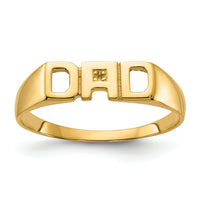 14k Squared Top Hollowed Out D Diamond DAD Ring Mounting-Y1612