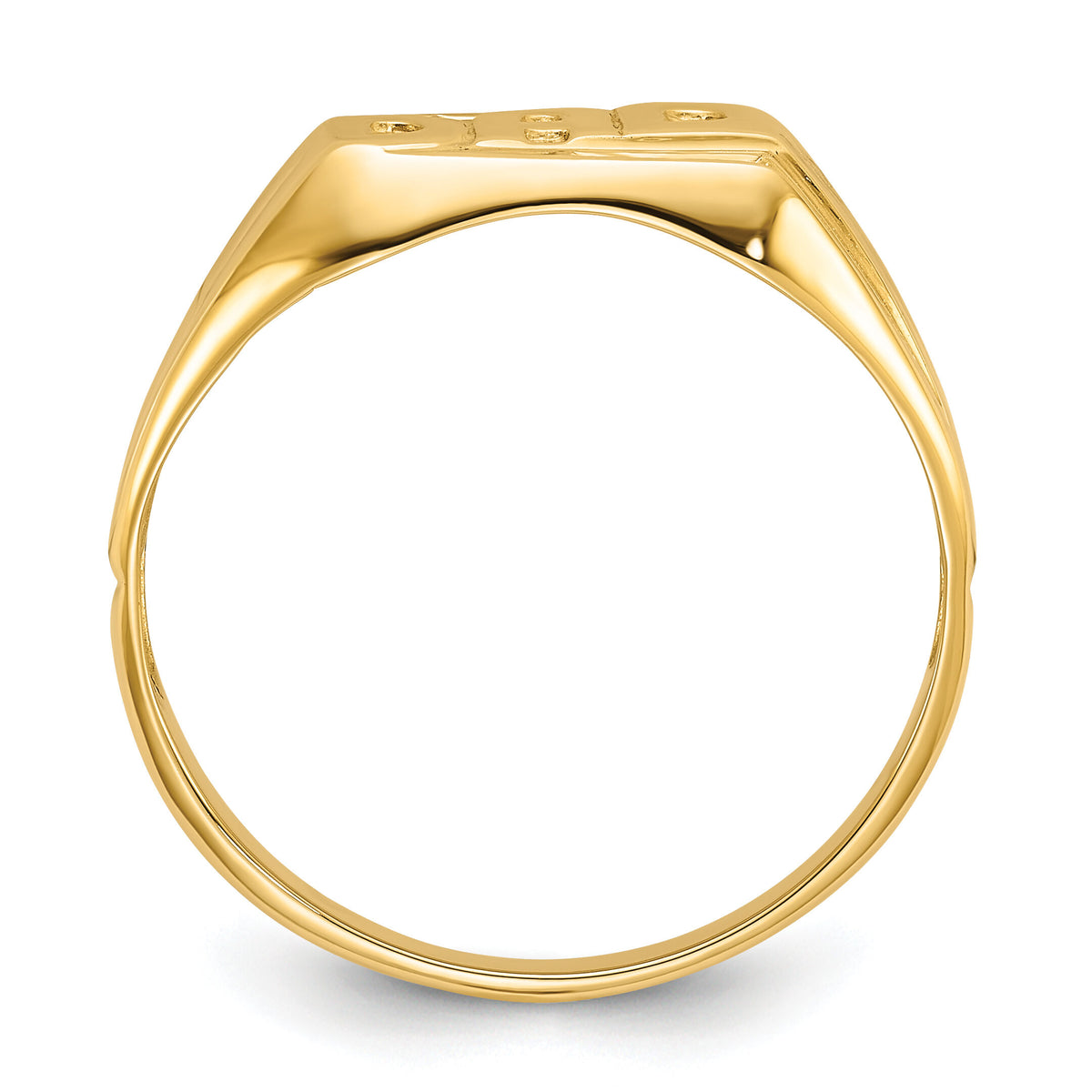 10K Polished Etched Edges Diamond DAD Ring Mounting-10Y1616
