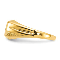 10K Polished Etched Edges Diamond DAD Ring Mounting-10Y1616