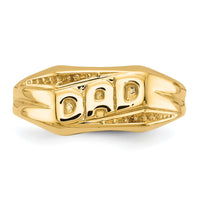 10K Polished Etched Edges Diamond DAD Ring Mounting-10Y1616
