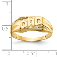 14k Polished Etched Edges Diamond DAD Ring Mounting-Y1616