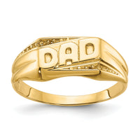 10K Polished Etched Edges Diamond DAD Ring Mounting-10Y1616