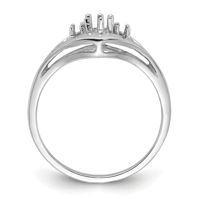 14k White Gold .14ct. Diamond Ring Mounting-Y1632