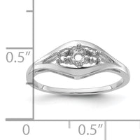 14k White Gold .14ct. Diamond Ring Mounting-Y1632