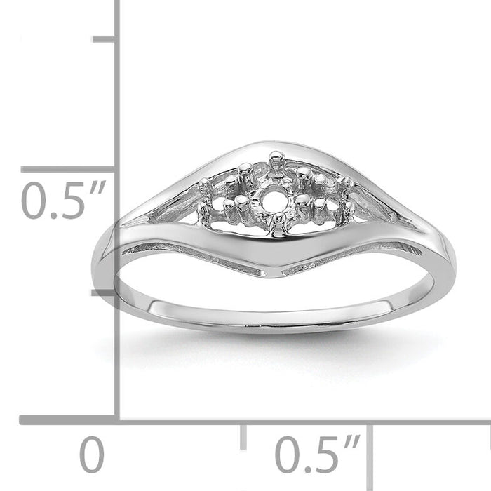 14k White Gold .14ct. Diamond Ring Mounting-Y1632