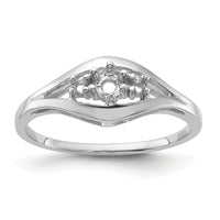 14k White Gold .14ct. Diamond Ring Mounting-Y1632