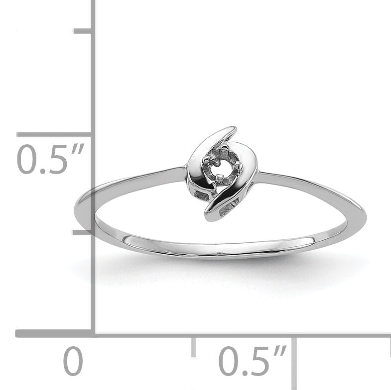 14k White Gold Ring Mounting-Y1658