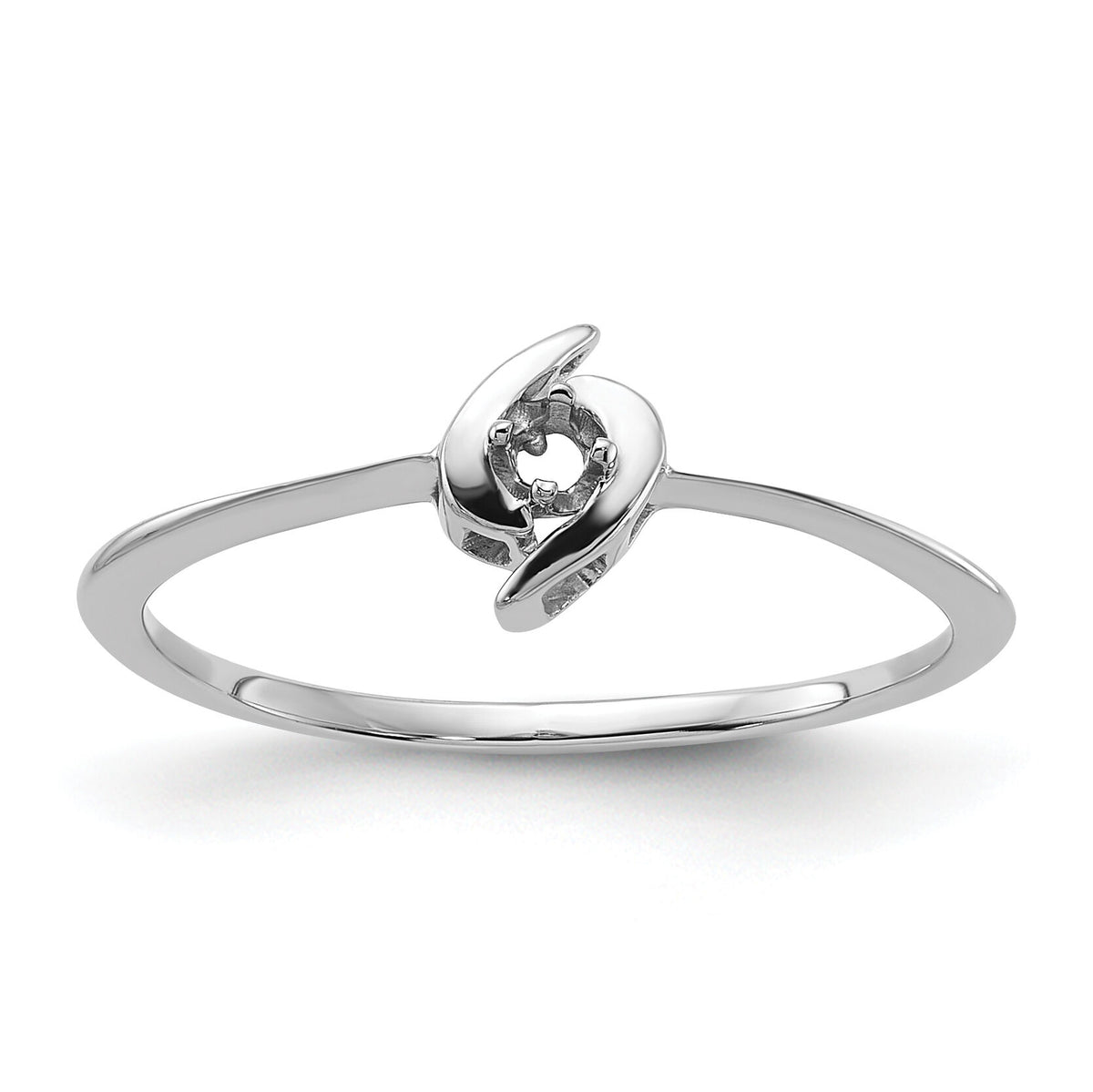 14k White Gold Ring Mounting-Y1658