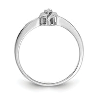14k White Gold Polished AA Diamond Ring-Y1658AA
