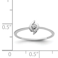 14k White Gold Polished AA Diamond Ring-Y1658AA