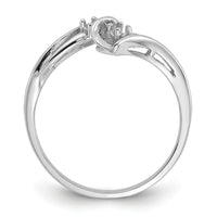 14k White Gold .05ct. Diamond Ring Mounting-Y1666