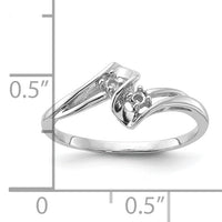 14k White Gold .05ct. Diamond Ring Mounting-Y1666