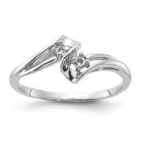 14k White Gold .05ct. Diamond Ring Mounting-Y1666