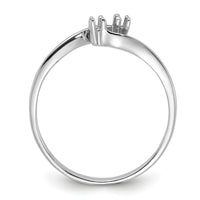 14k White Gold Polished .03ct. Diamond Ring Mounting-Y1705