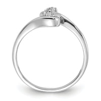14k White Gold Polished Diamond Ring Mounting-Y1707