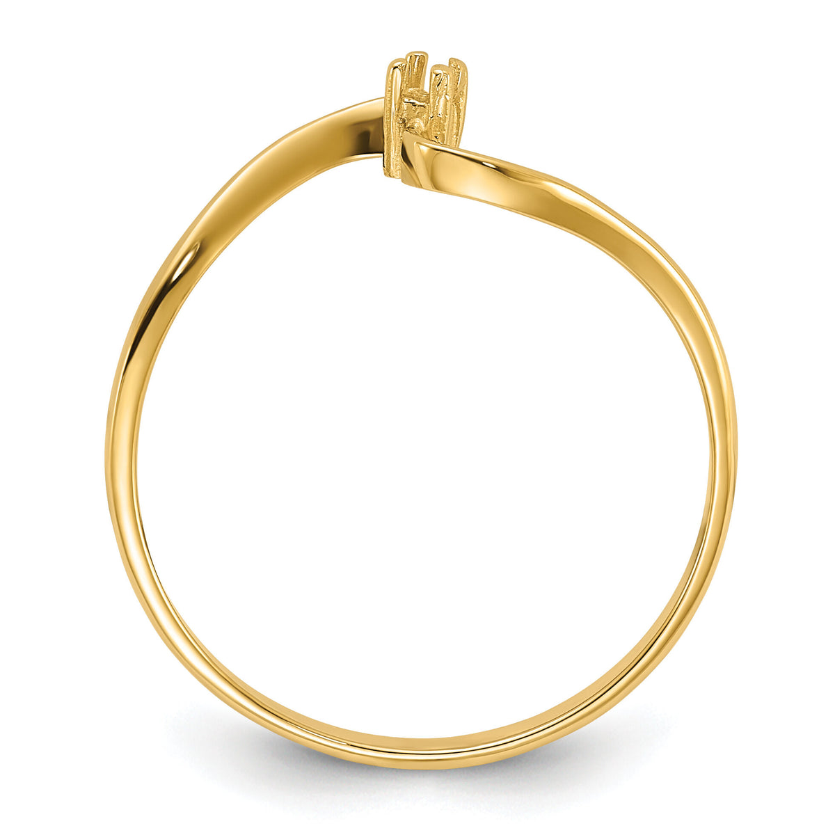 14k Polished .01ct. Diamond Ring Mounting-Y1716