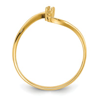 14k Polished .01ct. Diamond Ring Mounting-Y1716