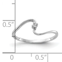 14k White Gold Polished .01ct. Diamond Ring Mounting-Y1717