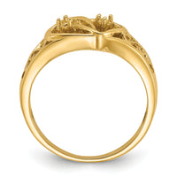 14k Polished .05ct. Diamond Heart Ring Mounting-Y1729