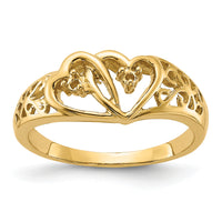 14k Polished .05ct. Diamond Heart Ring Mounting-Y1729