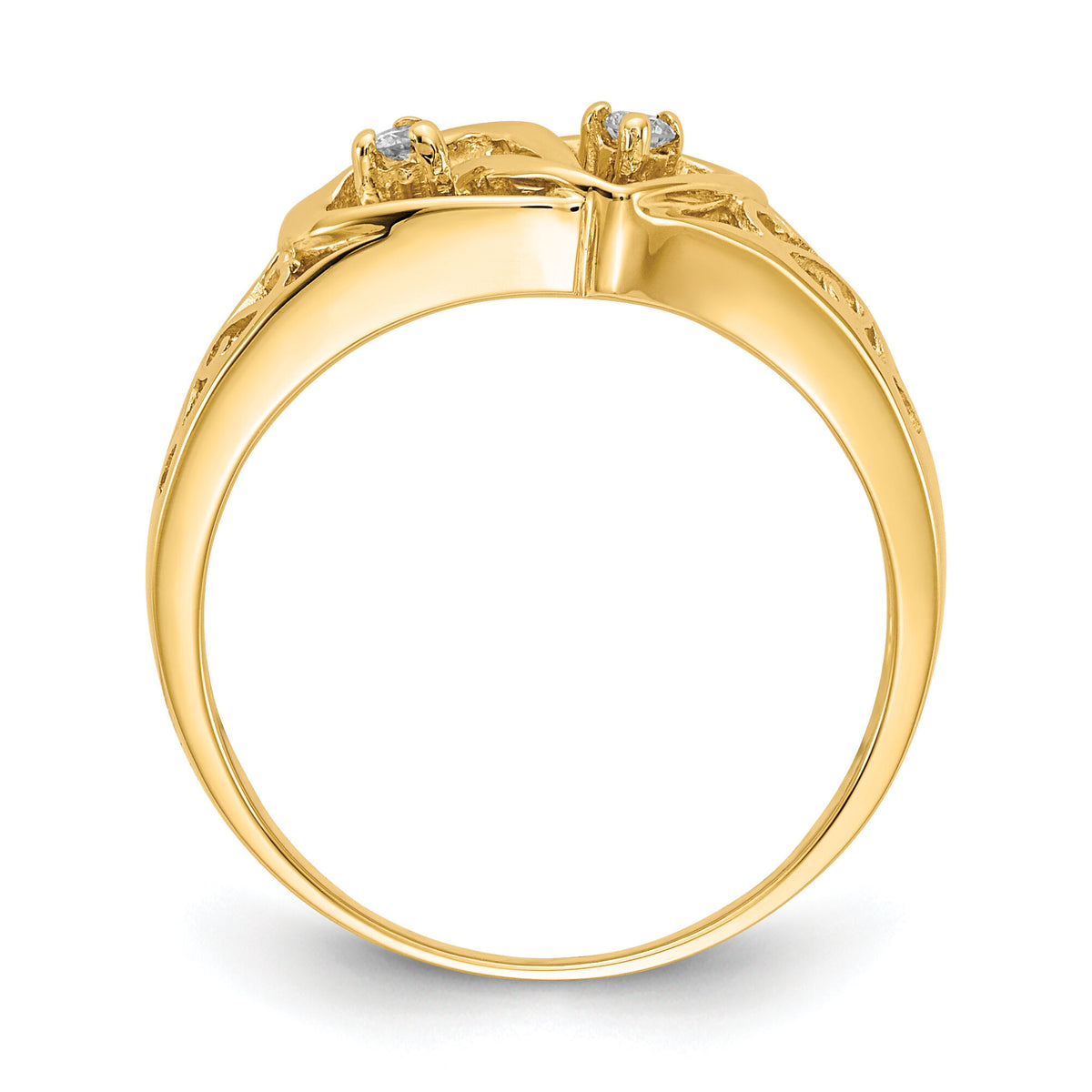 14k AA Diamond heart ring-Y1729AA