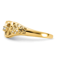 14k AA Diamond heart ring-Y1729AA