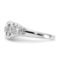 14k White Gold AA Diamond heart ring-Y1730AA