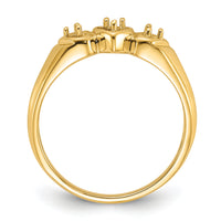 14k Polished .05ct. Diamond Heart Ring Mounting-Y1738
