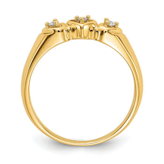 14k AA Diamond heart ring-Y1738AA