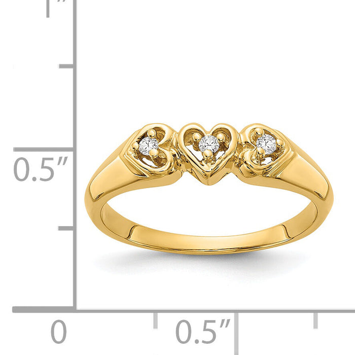 14k AA Diamond heart ring-Y1738AA