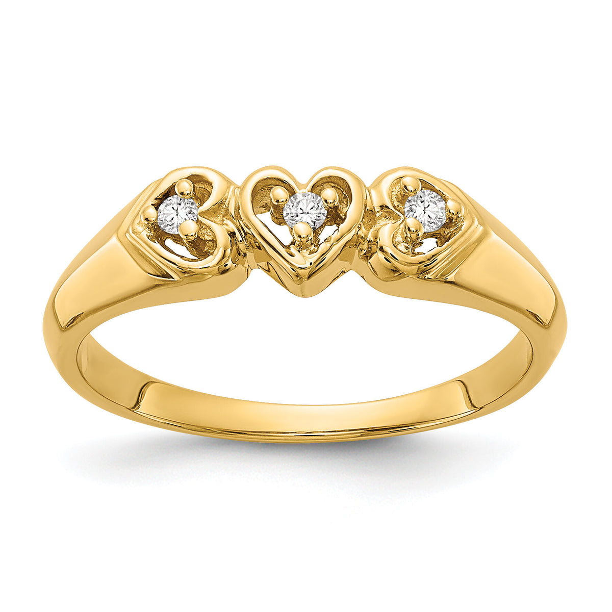 14k AA Diamond heart ring-Y1738AA