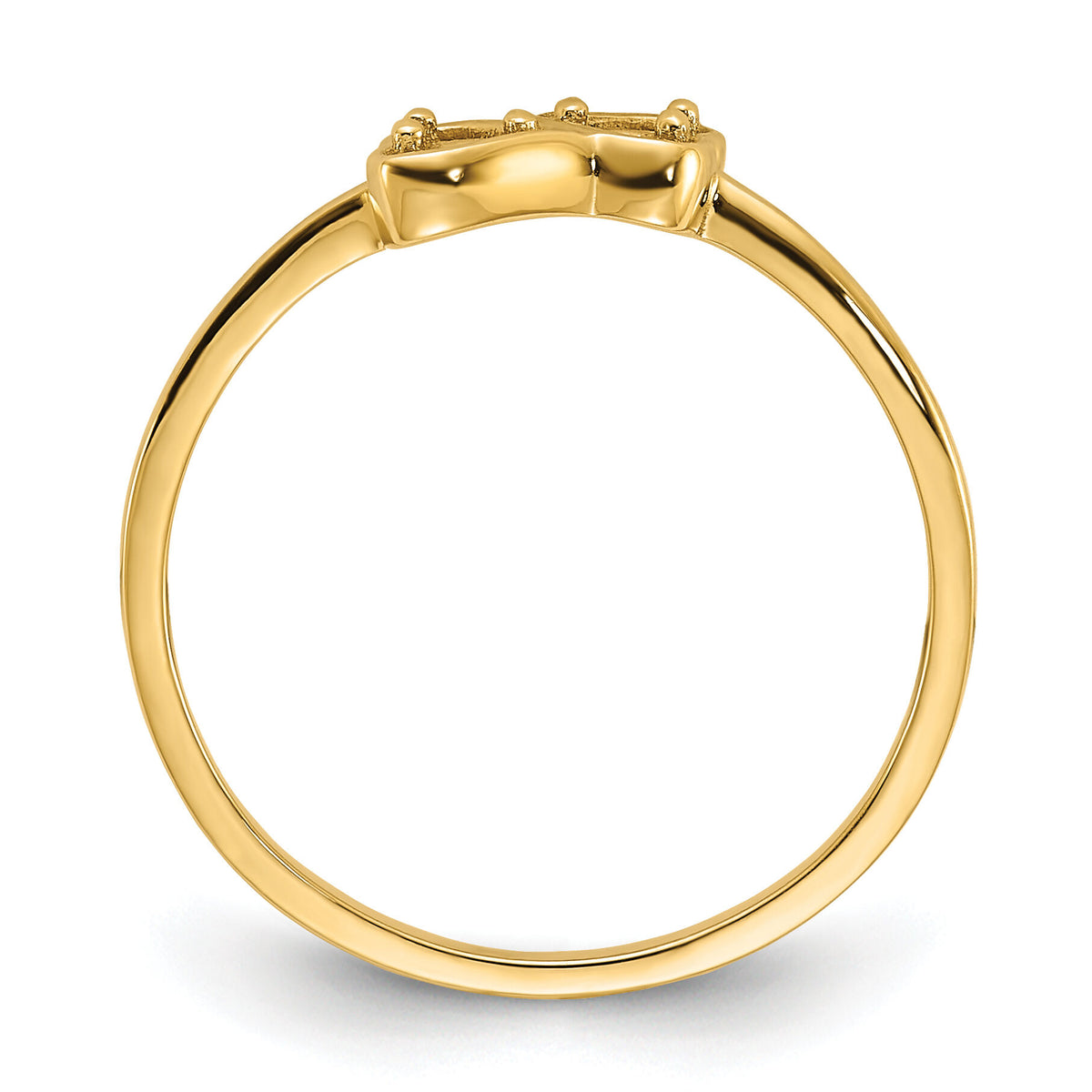 14k Polished .05ct. Diamond Heart Ring Mounting-Y1792