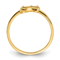 14k Polished .05ct. Diamond Heart Ring Mounting-Y1792