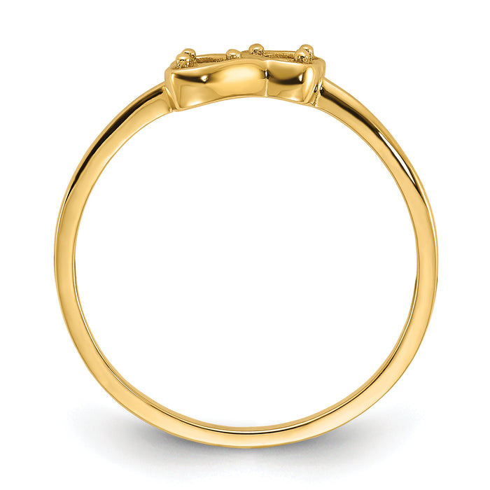 14k Polished .05ct. Diamond Heart Ring Mounting-Y1792