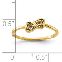 14k Polished .05ct. Diamond Heart Ring Mounting-Y1792