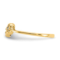 14k Polished AA Diamond heart ring-Y1792AA