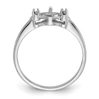 14k White Gold Polished Diamond & Pearl Ring Mounting-Y1842