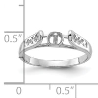 14k White Gold Polished Pearl Filigree Ring Mounting-Y1846