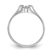 14k White Gold Polished Pearl Ring Mounting-Y1856