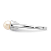 14k White Gold 5mm FW Cultured Pearl Ring-Y1856PL