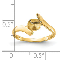 14k Polished Pearl Ring Mounting-Y1857